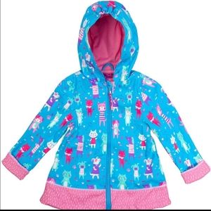 5T-6T Girls Dog and Cat Raincoat
